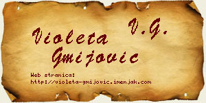 Violeta Gmijović vizit kartica